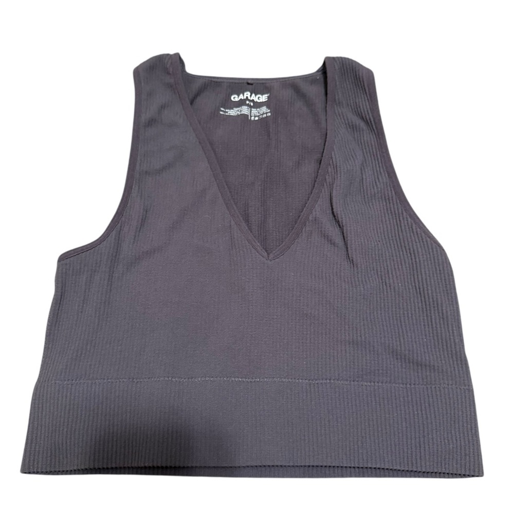 EUC Garage Gray Ribbed Tank Top
